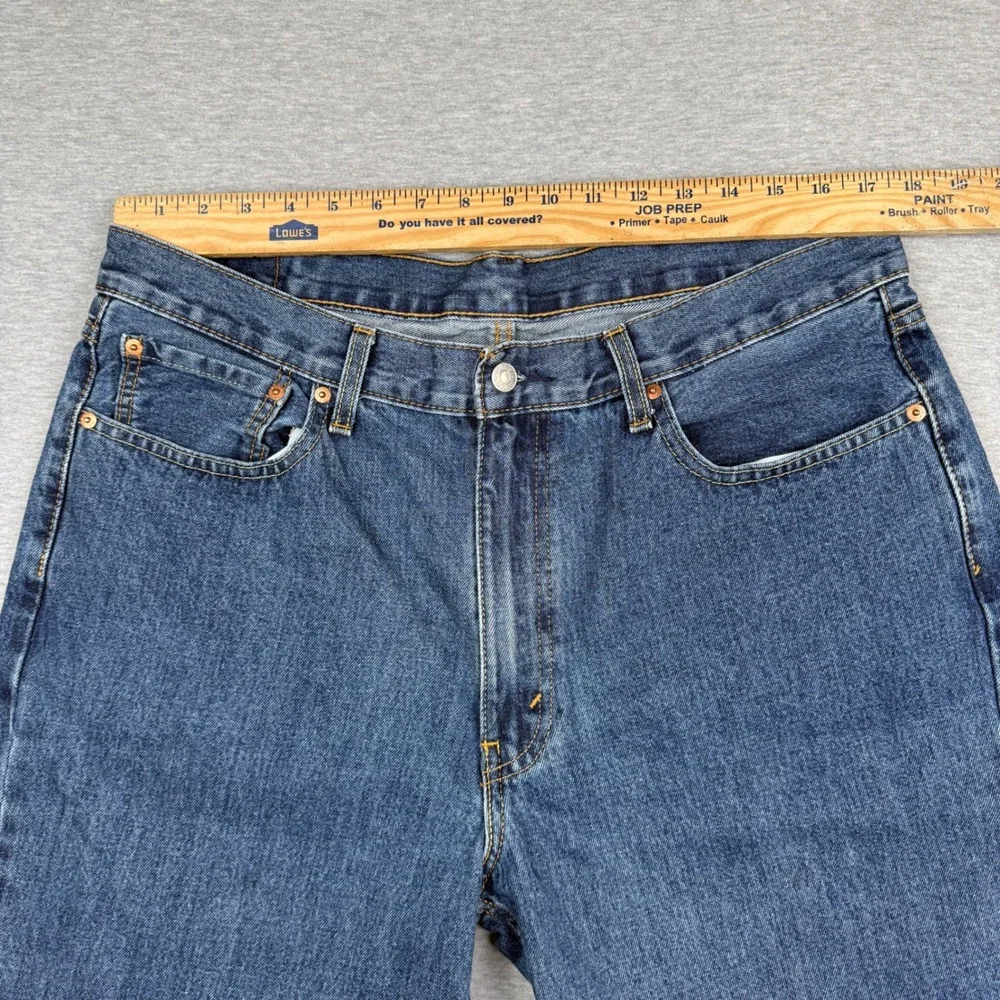Levis 550 Relaxed Fit Tapered Leg Blue Denim Jeans Mens 38x30 (36x29 Medium Wash